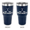 Hockey 2 30 oz Stainless Steel Tumbler - Navy - Double Sided (Personalized)