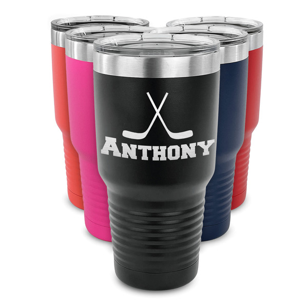 Hockey 2 30 oz Stainless Steel Ringneck Tumblers - Parent/Main