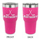 Hockey 2 30 oz Stainless Steel Tumbler - Pink - Double Sided (Personalized)