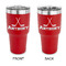 Hockey 2 30 oz Stainless Steel Tumbler - Red - Double Sided (Personalized)