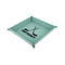 Hockey 2 Faux Leather Dice Tray - 6" x 6" - Teal (Personalized)