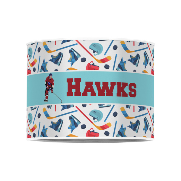 Hockey 2 8" Drum Lampshade - FRONT (Poly Film)