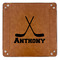 Hockey 2 9" x 9" Leatherette Snap Up Tray - APPROVAL (FLAT)