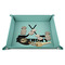 Hockey 2 9" x 9" Teal Leatherette Snap Up Tray - STYLED