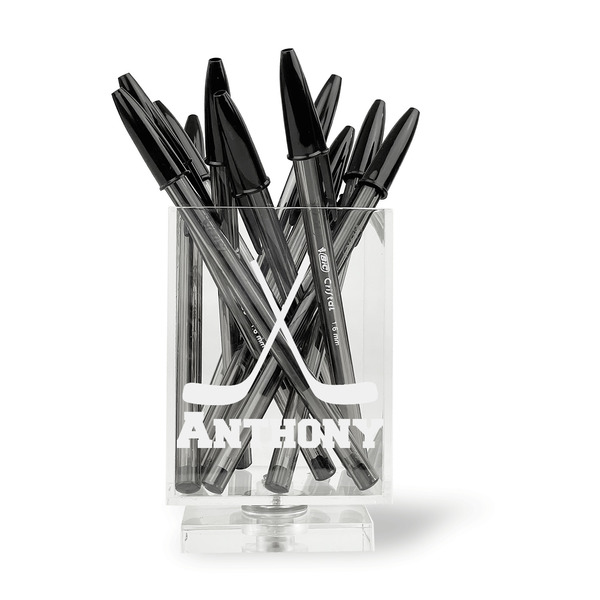 Hockey 2 Acrylic Pencil Holder - FRONT