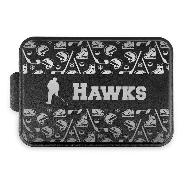 Hockey 2 Aluminum Baking Pan - Black Lid - FRONT