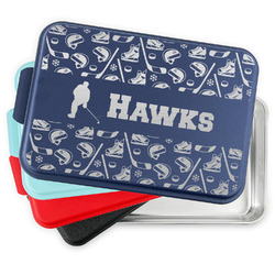 Hockey 2 Aluminum Baking Pan with Lid (Personalized)
