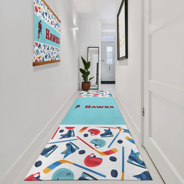 Hockey 2 Area Rug Sizes - In Context (vertical)