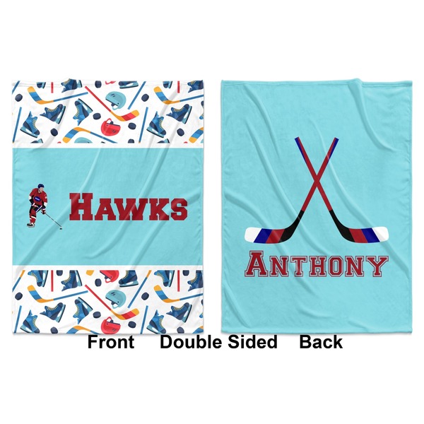 Hockey 2 Baby Blanket (Double Sided - Printed Front and Back)