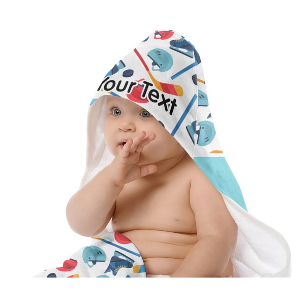Hockey 2 Baby Hooded Towel on Child