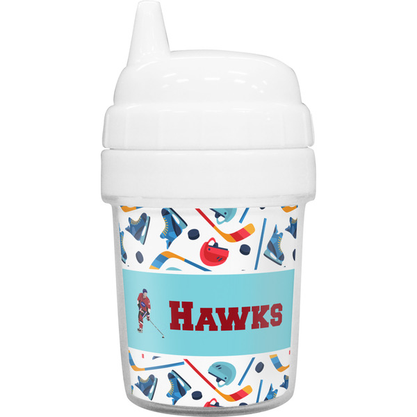 Custom Hockey 2 Baby Sippy Cup (Personalized)