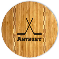 Hockey 2 Bamboo Cutting Board (Personalized)