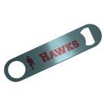 Hockey 2 Bar Bottle Opener - Silver w/ Name or Text