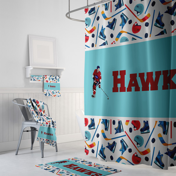 Hockey 2 Bath Towel Sets - 3-piece - In Context
