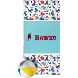 Hockey 2 Beach Towel (Personalized)
