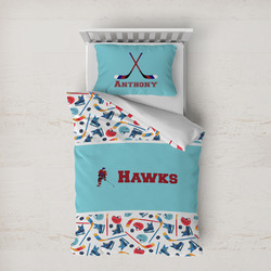 Hockey 2 Duvet Cover Set - Twin XL (Personalized)