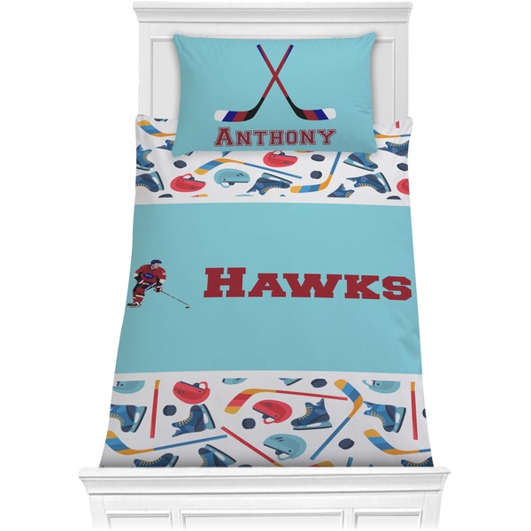 Custom Hockey 2 Comforter Set - Twin (Personalized)