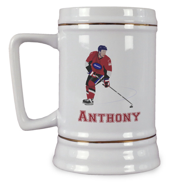 Custom Hockey 2 Beer Stein (Personalized)