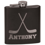 Hockey 2 Black Flask Set (Personalized)