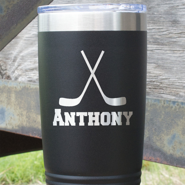 Hockey 2 Black Polar Camel Tumbler - 20oz - Close Up
