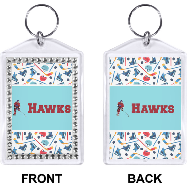 Hockey 2 Bling Keychain (Front + Back)