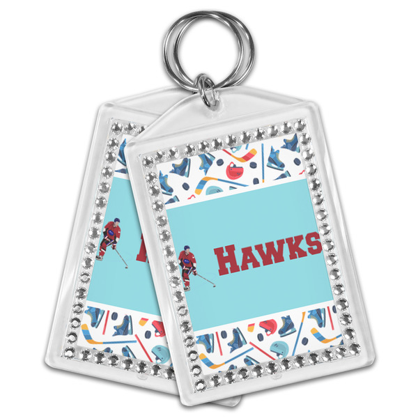 Hockey 2 Bling Keychain - MAIN