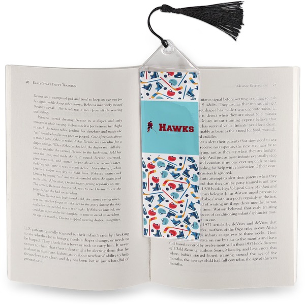 Hockey 2 Bookmark with tassel - In book