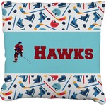 Hockey 2 Faux-Linen Throw Pillow 20" (Personalized)