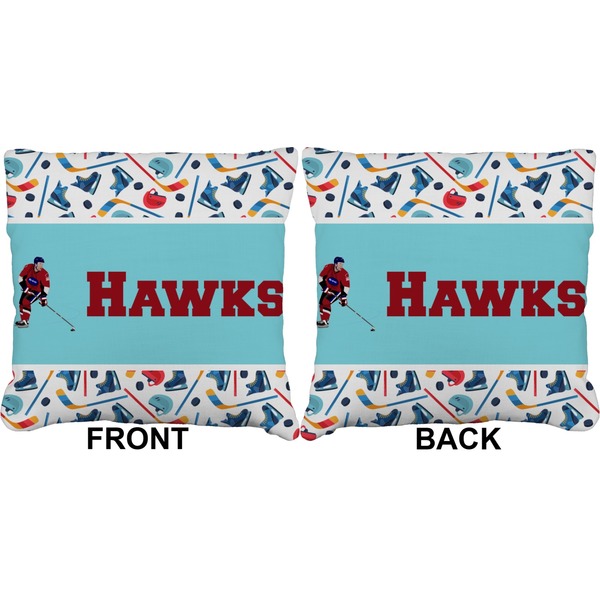 Hockey 2 Burlap Pillow Approval