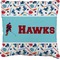 Hockey 2 Faux-Linen Throw Pillow (Personalized)