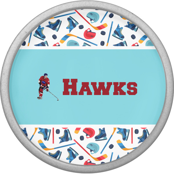 Hockey 2 Cabinet Knob - Nickel - Front