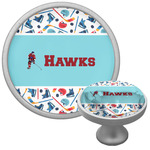 Hockey 2 Cabinet Knob (Silver) (Personalized)