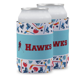Hockey 2 Can Cooler (12 oz) w/ Name or Text