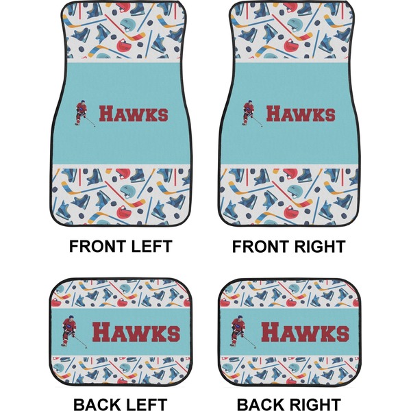 Hockey 2 Car Floor Mats Set (2F + 2B)