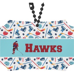 Hockey 2 Rear View Mirror Ornament (Personalized)