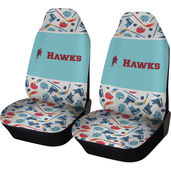 Custom Hockey 2 Car Seat Covers (Set of Two) (Personalized)