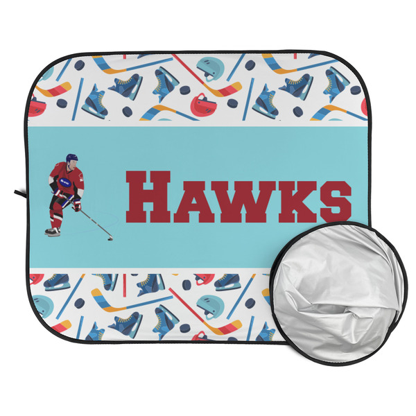 Hockey 2 Car Sun Shades - FOLDED & UNFOLDED