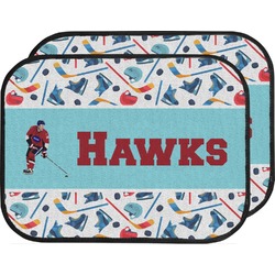 Hockey 2 Car Floor Mats (Back Seat) (Personalized)