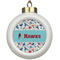 Hockey 2 Ceramic Ball Ornament (Personalized)