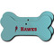 Hockey 2 Ceramic Dog Ornament - Front & Back w/ Name or Text