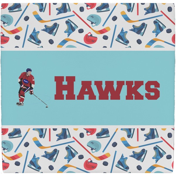 Custom Hockey 2 Ceramic Tile Hot Pad (Personalized)