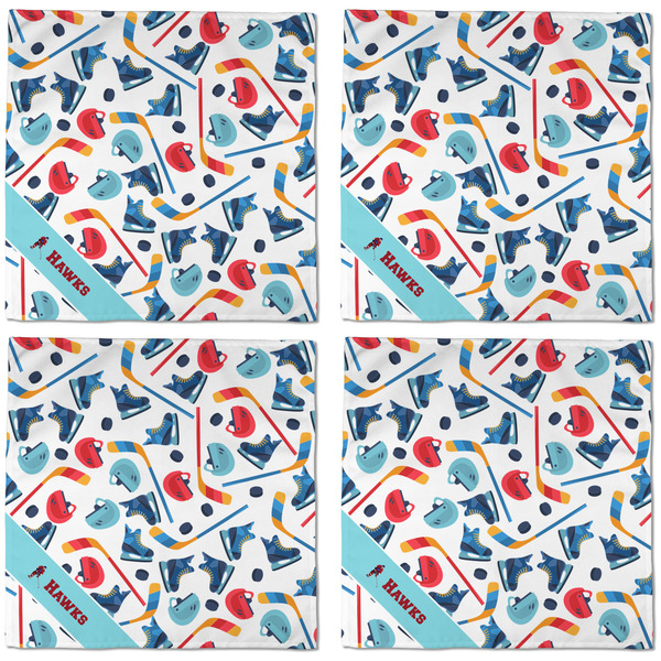 Hockey 2 Cloth Napkins - Personalized Dinner (APPROVAL) Set of 4