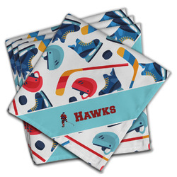 Hockey 2 Cloth Napkins (Set of 4) (Personalized)