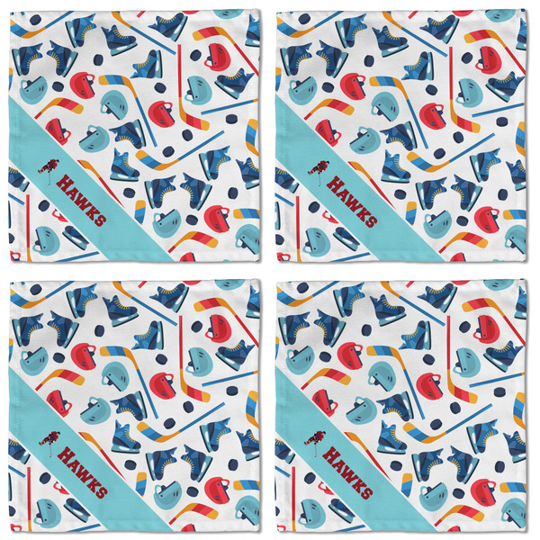 Hockey 2 Cloth Napkins - Personalized Lunch (APPROVAL) Set of 4