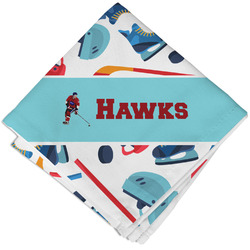 Hockey 2 Cloth Napkin w/ Name or Text