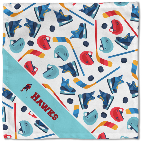 Hockey 2 Cloth Napkins - Personalized Lunch (Single Full Open)
