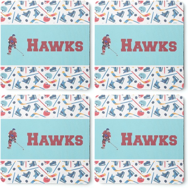 Hockey 2 Coaster Rubber Back - Apvl