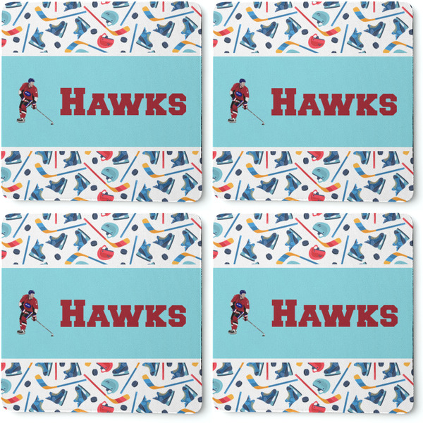 Hockey 2 Coaster Rubber Back - Apvl
