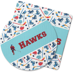 Hockey 2 Rubber Backed Coaster (Personalized)