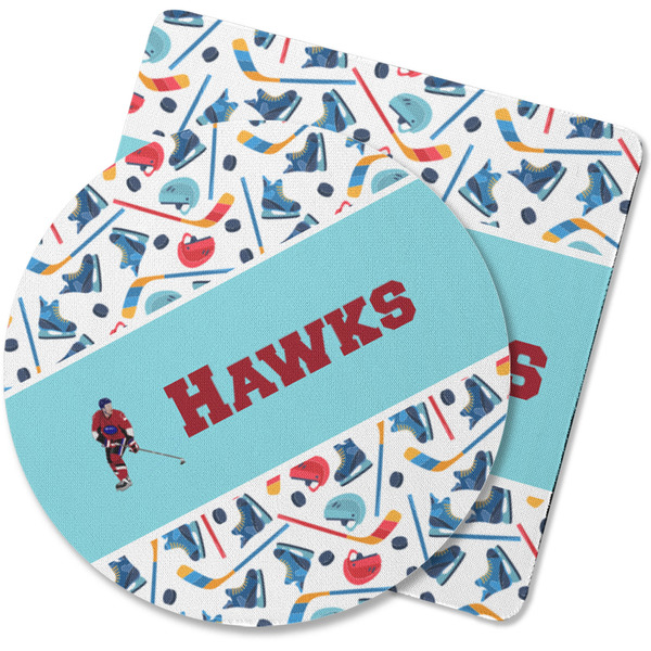 Custom Hockey 2 Rubber Backed Coaster (Personalized)